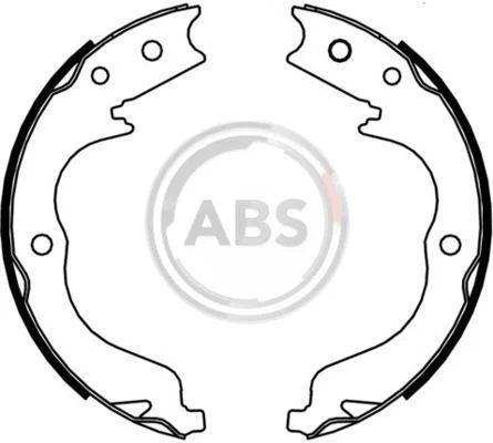 Колодка гальм. барабан. MITSUBISHI LANCER 2.0 EVO 08-,OUTLANDER II 2.2 3.0 07 задн. (вир-во ABS) A.B.S. 9235 (фото 1)