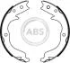 Колодка гальм. барабан. MITSUBISHI LANCER 2.0 EVO 08-,OUTLANDER II 2.2 3.0 07 задн. (вир-во ABS) A.B.S. 9235 (фото 1)