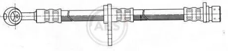 Шланг гальмівний передній лівий Honda Logo (GA) 03/99-03/02 A.B.S. SL5546