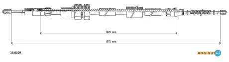 Трос зупиночних гальм ADRIAUTO 13.0209