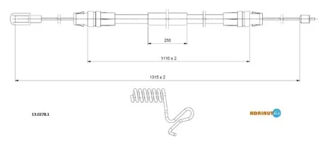 Трос гальмівний Ford Transit 2006 ADRIAUTO 13.0278.1