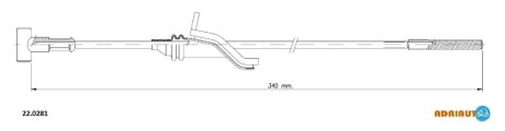 MAZDA трос ручн.гальма задн.Mazda 3 1.6/2.0 04- ADRIAUTO 22.0281