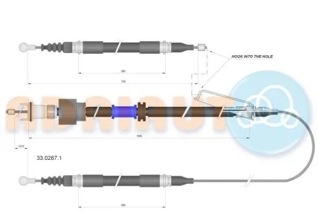 Тросовий привод, стоянкове гальмо ADRIAUTO 33.0267.1