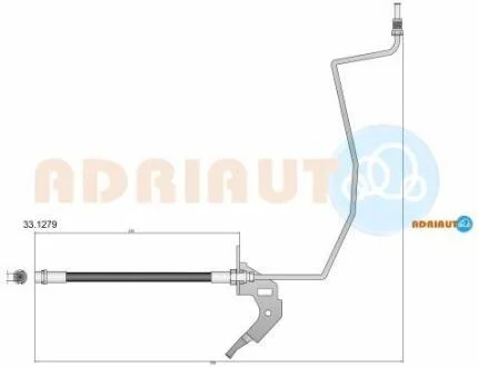OPEL шланг гальмівний задн. лів. Astra H (барабан) ADRIAUTO 33.1279