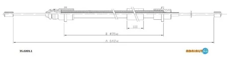 Тросовий привод, стоянкове гальмо ADRIAUTO 3502031