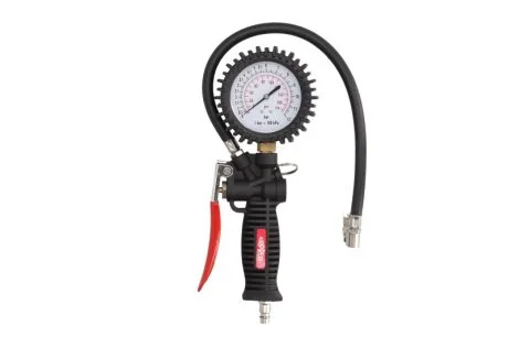 Пістолет для накачування коліс, (EN) for pumping, для перевірки тиску повітря, аналогова, тиск: 0-12 Бар, тиск: 0-174 psi, конектор: 1/4, aro vehicles автобуси автомобілі доставки (буси) важкі вант AIRPRESS 42078