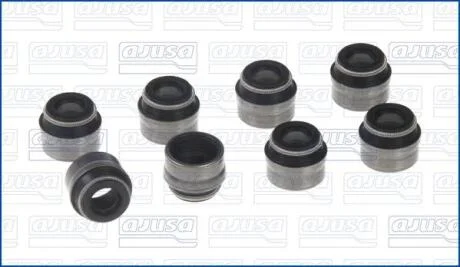 FIAT К-т сальників клапанів (8шт.) ALBEA 1.3 01-12, PANDA (141) 900 92-96, SEAT, LANCIA AJUSA 57000800