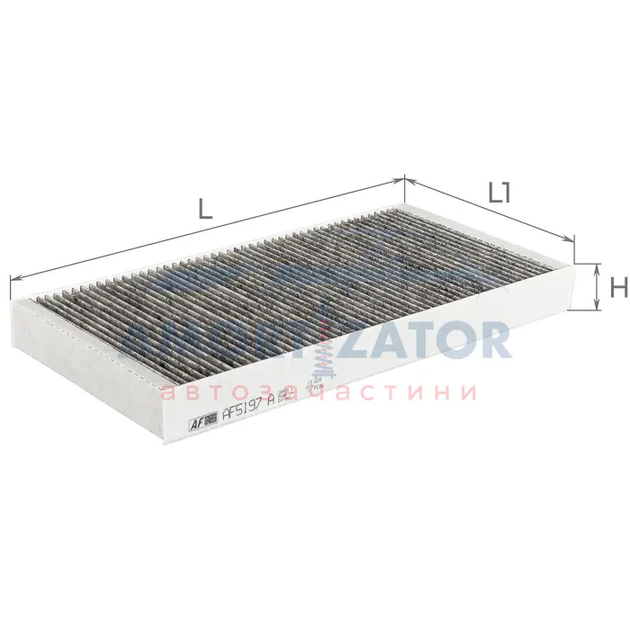ALPHA DB фільтр салону (вугілля) R172 SLK/SLC ALPHA FILTER AF5197A (фото 1)