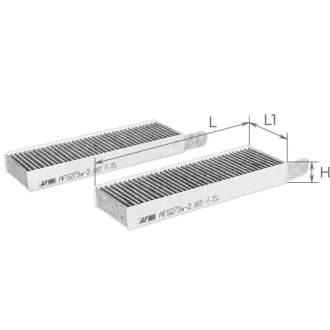 Фільтр салону к-т 2 шт ALPHA FILTER AF5273A2