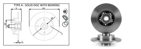 Диск гальмівний APlus 61311BAP