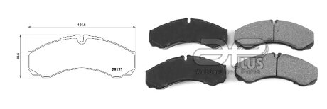 Колодки гальмiвнi, лiв/прав, перед/задн APlus 71272BAAP