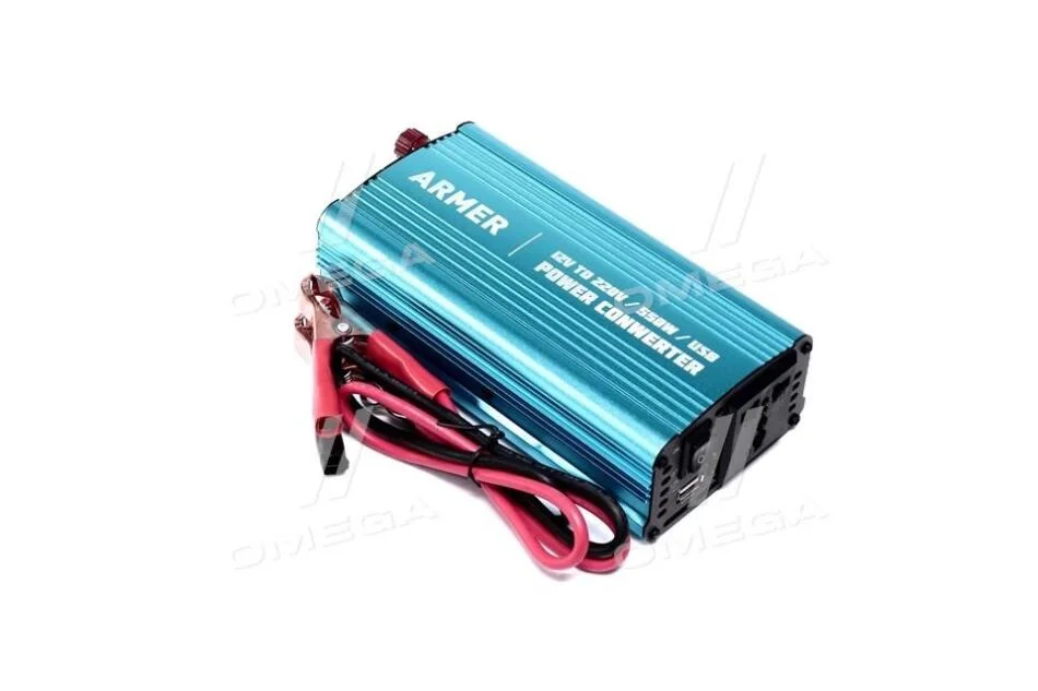 Перетворювач напруги 12V-220V/550W/USB/мод.хвиля <> ARMER ARMPI600 (фото 1)