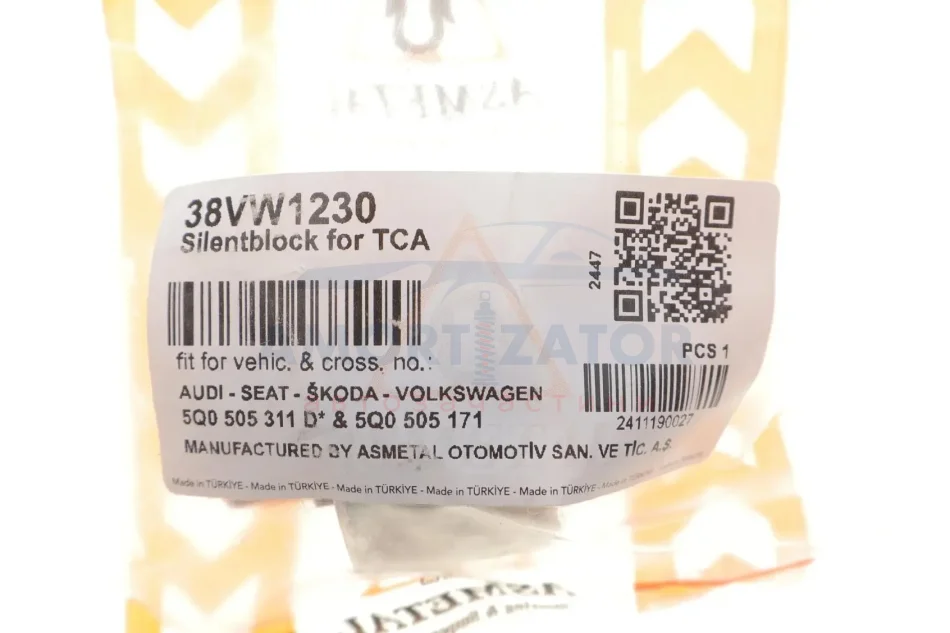 Сайлентблок балки ASMETAL 38VW1230 (фото 1)