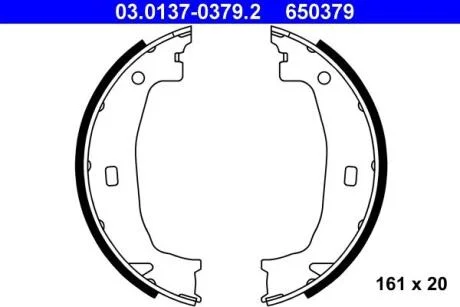 Комплект гальмівних колодок ATE 03.01370379.2