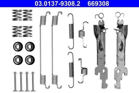 Монтажний набір гальмівної колодки SMART CABRIO, CITY-COUPE, CROSSBLADE, FORTWO, ROADSTER 0.6-Electric 07.98- ATE 03013793082