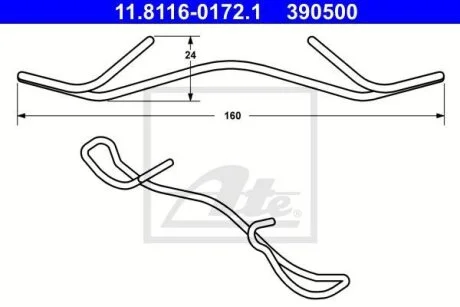 Комплект монтажний колодок ATE 11.81160172.1