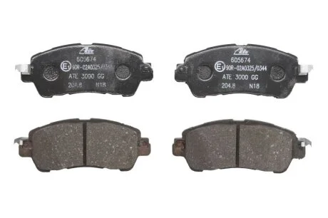 Комплект гальмівних колодок передн, MAZDA 2 1.5/1.5D/1.5H 08.14- ATE 13046056742