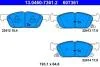 Комплект гальмівних колодок передн, FORD FOCUS IV, KUGA III 2.0D-2.5H 04.19- ATE 13.04607361.2 (фото 1)