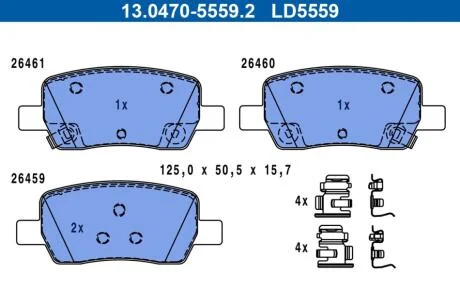 Тормозные колодки ATE 13.04705559.2