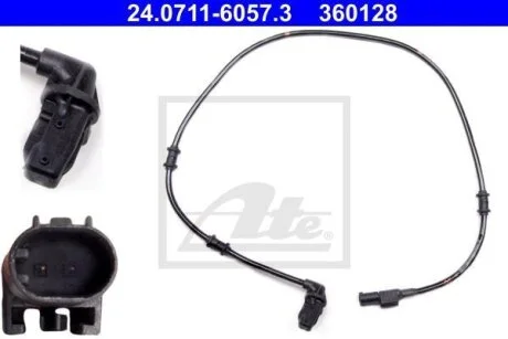 Датчик ABS передн прав MERCEDES M (W163) 2.7D-5.0 02.98-06.05 ATE 24071160573