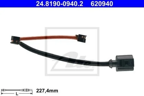 Датчик зносу,гальм.колодки ATE 24.81900940.2
