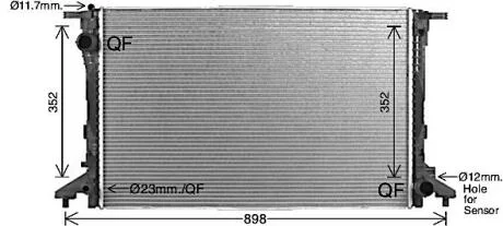 Радіатор, Система охолодження двигуна CLEVER FIT AVA COOLING AI2441