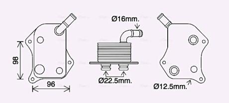 AVA Олійний радіатор VW PASSAT (2001) 2.0 (AVA) AVA COOLING AI3414