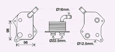 AVA Олійний радіатор VW PASSAT (2001) 2.0 (AVA) AVA COOLING AI3414