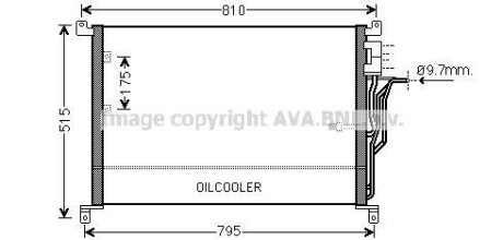 AVA VW Радіатор кондиціонера (конденсатор) без осушувача Audi A8 02- AVA COOLING AI5301