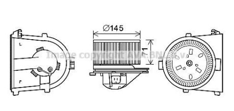 Фото вентилятор салону VAG (AVA) AVA COOLING AI8376 Вентилятор салону VAG (AVA) AVA COOLING AI8376