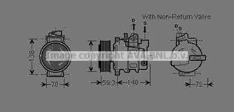AVA Компресор кондиціонера AUDI A4 B8 (2008) A4 QUATTRO 3.2 FSI AVA COOLING AIAK330