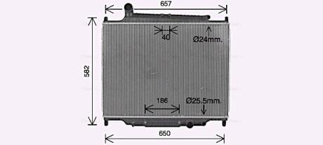 AVA LAND ROVER Радіатор охолодження двиг. RANGE ROVER 3.6 06-12, RANGE ROVER SPORT 3.6 06-13 AVA COOLING AU2344