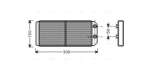 AVA LAND ROVER Радіатор опалення DISCOVERY 2.0, 3.5, 4.0 AVA COOLING AU6180 (фото 1)