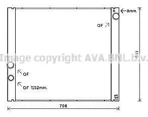 AVA LAND ROVER Радіатор системи охолодження двигуна RANGE ROVER III 4.2, 4.4 02- AVA COOLING AUA2207 (фото 1)