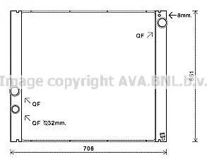AVA LAND ROVER Радіатор системи охолодження двигуна RANGE ROVER III 4.2, 4.4 02- AVA COOLING AUA2207