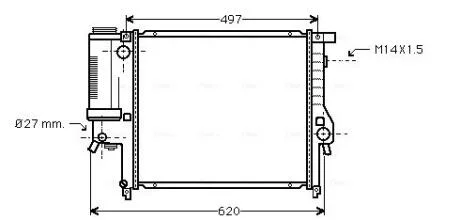 Радіатор системи охолодження двигуна AVA COOLING BW2124
