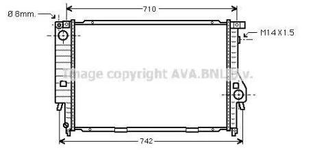 Радіатор, Система охолодження двигуна CLEVER FIT AVA COOLING BW2164