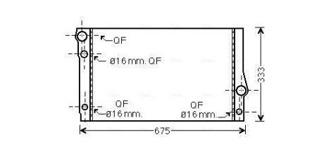 AVA BMW Радіатор охолодження 5 F10,7 F01 3.0 AVA COOLING BW2354