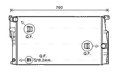 AVA Радіатор охолодження BMW 1 SERIES F20 (2011) 116D 2.0 AVA COOLING BW2453