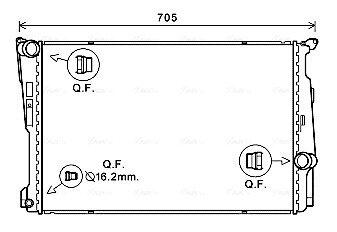 AVA BMW Радіатор охолодження двиг. X3 (F25), X4 (F26) AVA COOLING BW2546