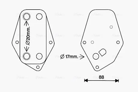 AVA BMW Оливний радіатор 3 E46 2.0d 98- AVA COOLING BW3557