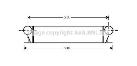 AVA BMW Інтеркулер 5 E39, 7 E38 2.0d/4.0d AVA COOLING BW4253