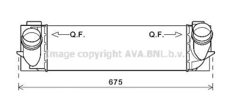 AVA BMW Інтеркулер X3 F25, X4 F25 2.0d/2.8i 10- AVA COOLING BW4463