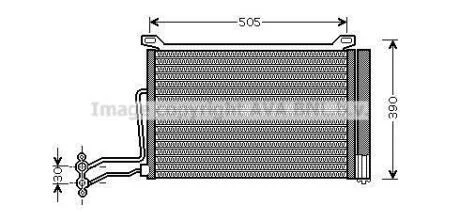 AVA MINI Радіатор кондиціонера (конденсатор) (R50, R53) One D 03- AVA COOLING BW5264D