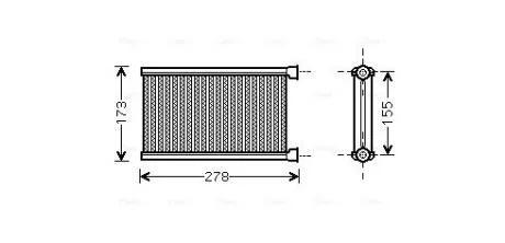 Теплообмінник, система опалення салону AVA COOLING BW6344