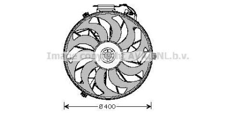 AVA BMW Вентилятор радіатора 3 (E36), 5 (E34), 6 (E24), 7 (E32) AVA COOLING BW7507