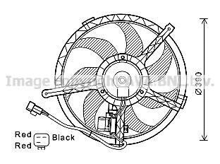 AVA MINI Вентилятор радіатор (з дифузором) MINI (R56), MINI Roadster (R59) AVA COOLING BW7534