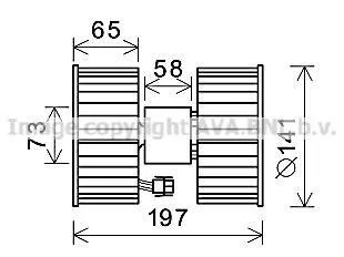AVA BMW Вентилятор салону X3 (E83) 04- AVA COOLING BW8483