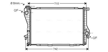 AVA BMW Радіатор охолодження 5 E39,7 E38 2.0/4.4 AVA COOLING BWA2233