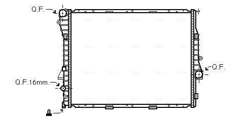 Радіатор, Система охолодження двигуна CLEVER FIT AVA COOLING BWA2275 (фото 1)
